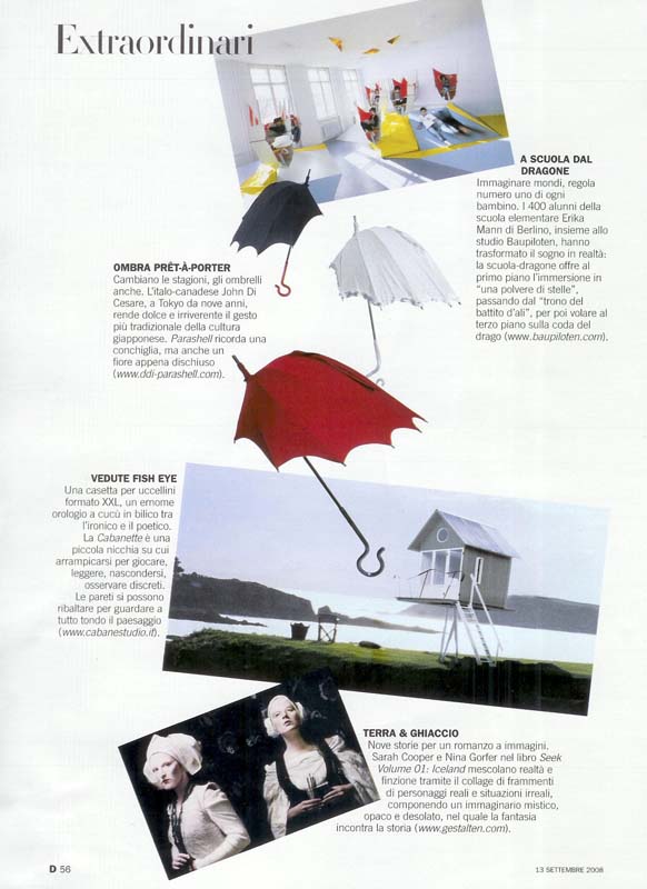DiCesare Designs Parashell Parasol Repubblica Magazine