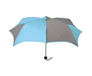 DiCesare Pumpkin umbrella compact Turquoise&Grey1