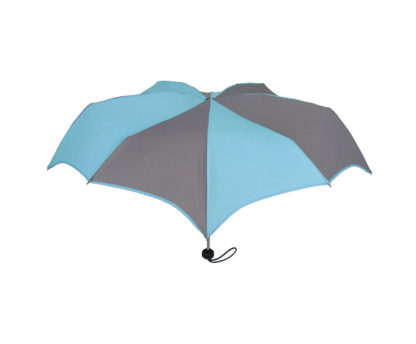 DiCesare Pumpkin umbrella compact Turquoise&Grey2