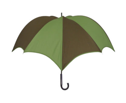 DiCesare Pumpkinbrella Umbrella Green & Brown - Wood Handle