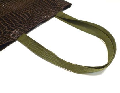 DiCesare Crocodile Folding Tote Bag Brown