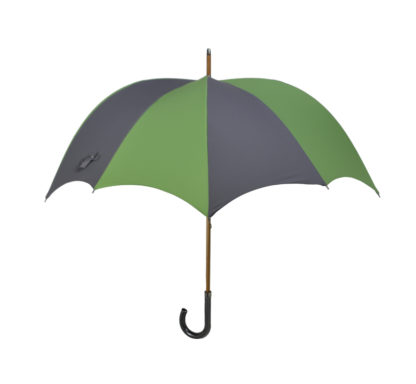Grande Men's Pumpkin umbrella 2tone Green & Grey