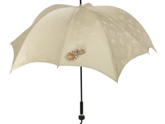 DiCesare Pumpkin Umbrella Motif Jacquard