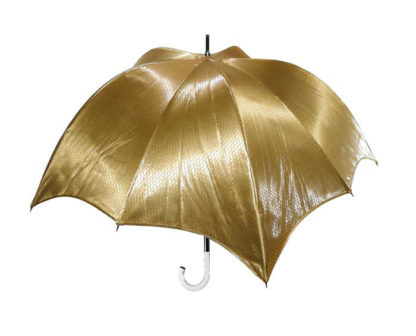 Pumpkinbrella Quilting Gold Clear Logo Handle