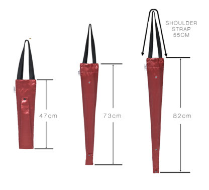 DiCesare Red Quilting Umbrella Bag