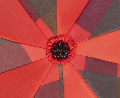 DiCesare Red Gingham compact umbrella
