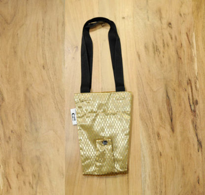 DiCesare Quilting Jacquard Umbrella Bag Gold