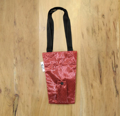DiCesare Quilting Jacquard Umbrella Bag Red