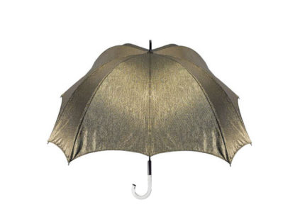 DiCesare Cross Gold Jacquard umbrella Clear Logo Handle