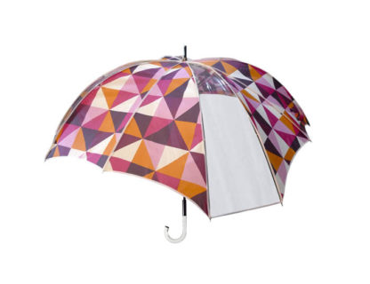 DiCesare Cross Umbrella Glitz Clear Logo Handle