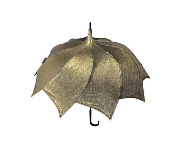 DiCesare Spiral Gold Jacquard umbrella