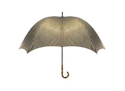 DiCesare Cross Gold Jacquard Umbrella Bamboo Handle