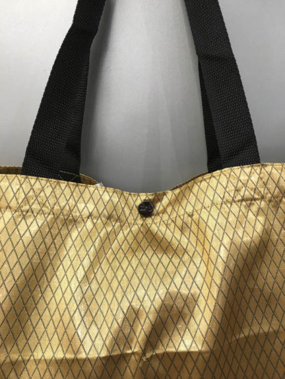 DiCesare Wide Quilting Folding Tote Bag Gold