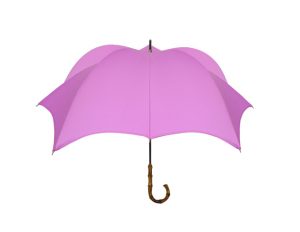 Pumpkin umbrella Pink Bamboo Handle