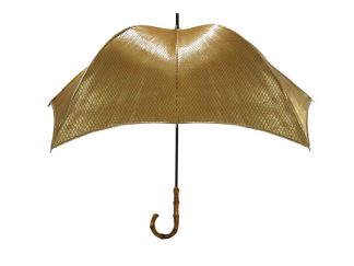 Pumpkin umbrella Quilting Gold Bamboo Handle