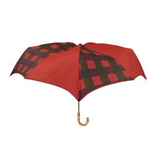DiCesare Pumpkinbrella SuperMini Red Gingham Bamboo Handle