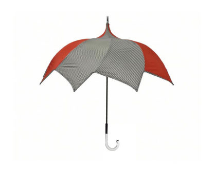 DiCesare Sprial Umbrella Red Clear Handle