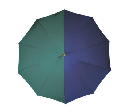 DiCesare GRANDE Pumpkin Umbrella Mezzo Green & Navy