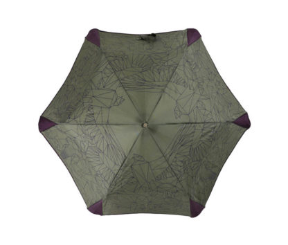 DiCesare Margarita Compact Umbrella Parasol Polygon Animals Green