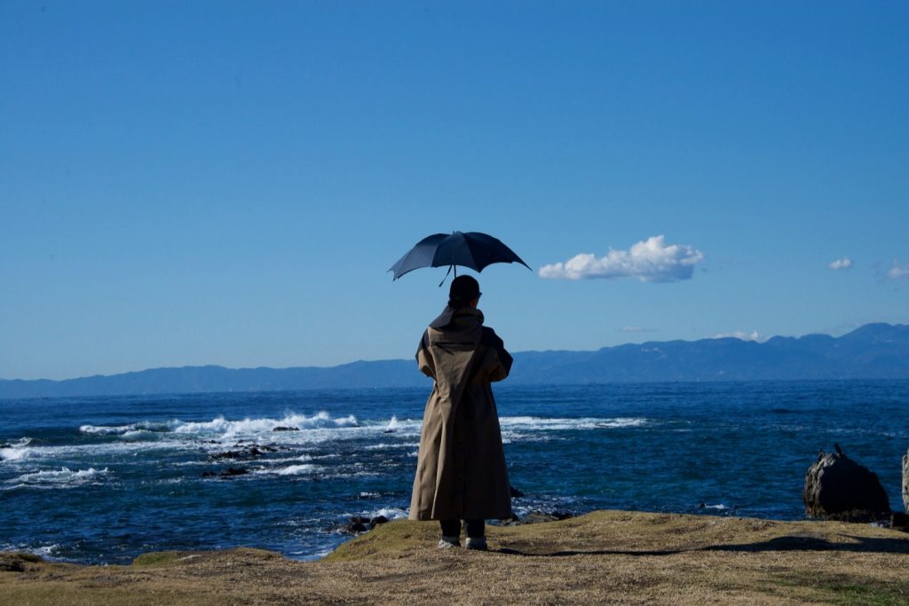 DiCesare Designs Pumpkin MINI Navy Parasol-Umbrella